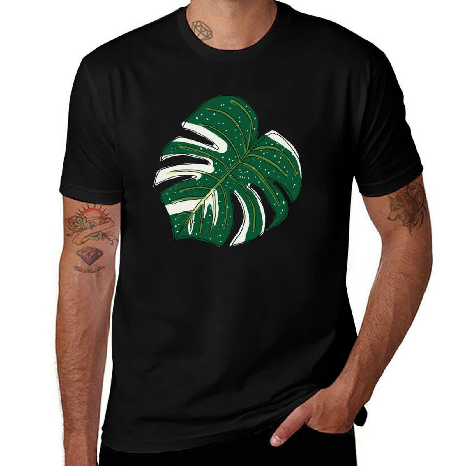 Monstera Thai Constellation - Kaos Lengan Pendek Model Dasar dengan