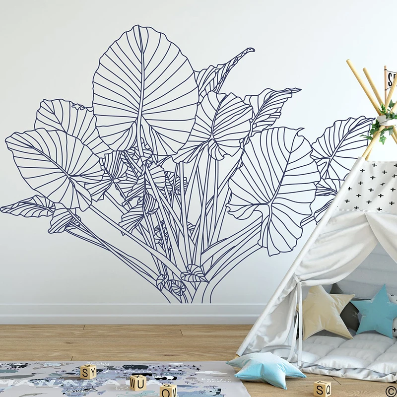 Stiker Dinding Tanaman Tropis  - Monstera Thai Constellation ulasan dan harga
