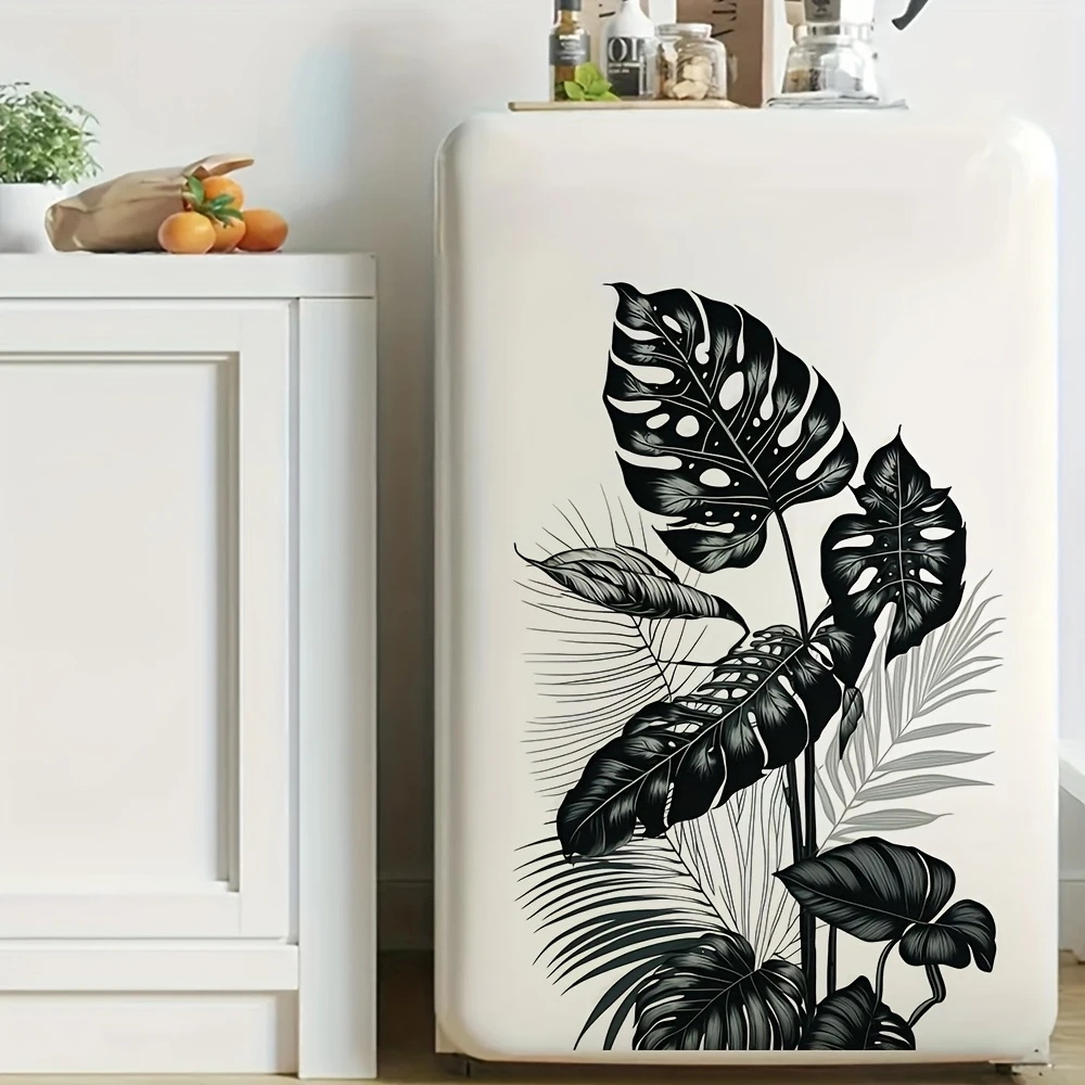 MT1184 #   Stiker Dinding Daun - Monstera Thai Constellation ulasan dan harga